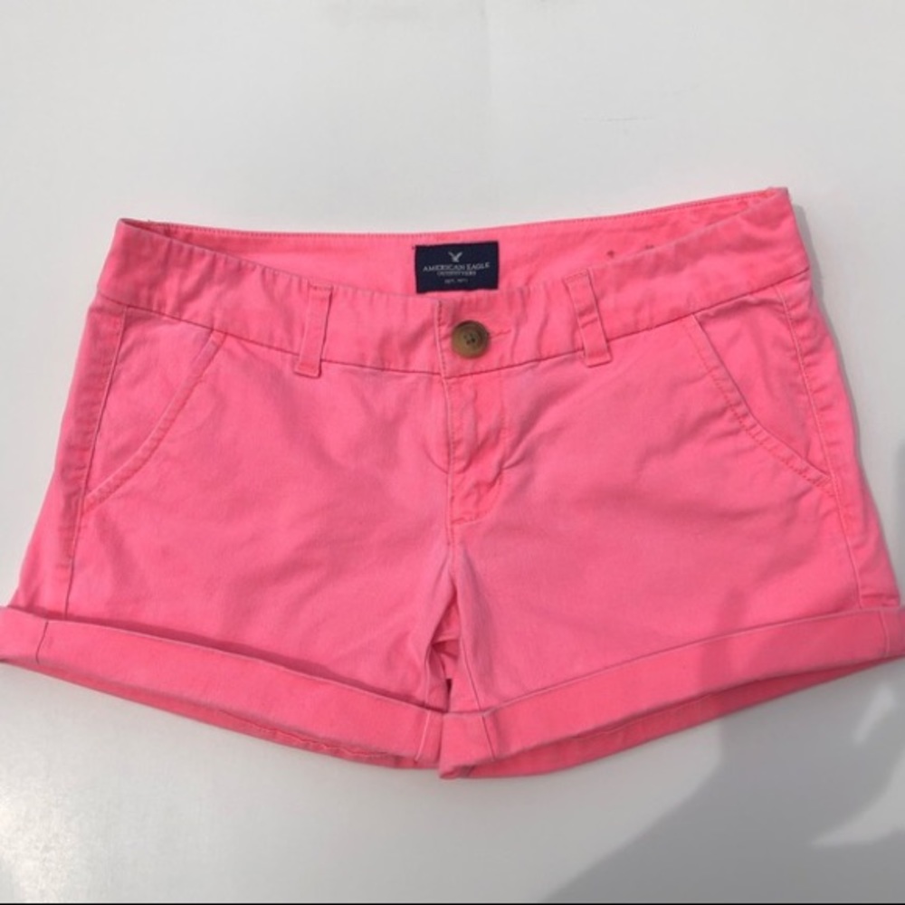 American Eagle Neon Midi Shorts